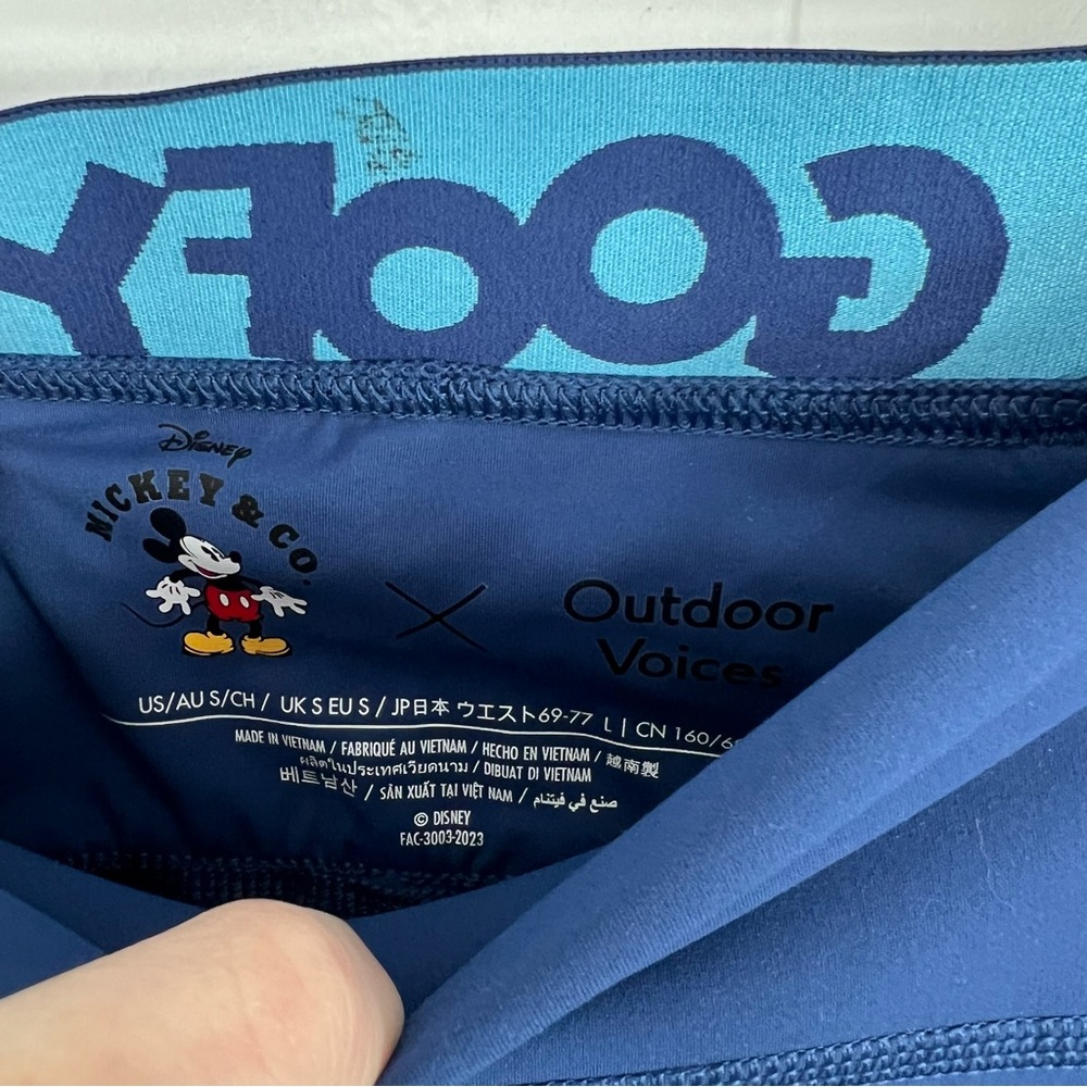 NWT‎ Disney Goofy Snacks Legging by Outdoor Voices in Navy Size Small mc - Picture 5 of 7